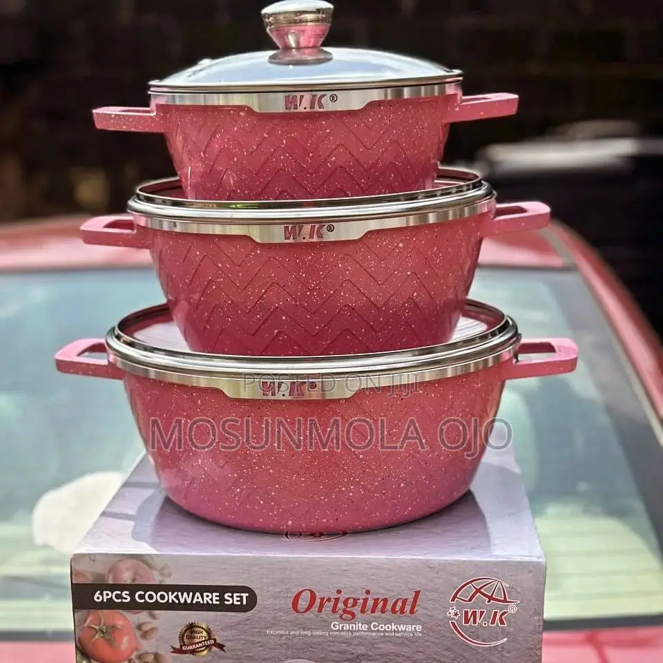 6pcs Granited Coated Cookware Set ~ 20cm 24cm 26cm