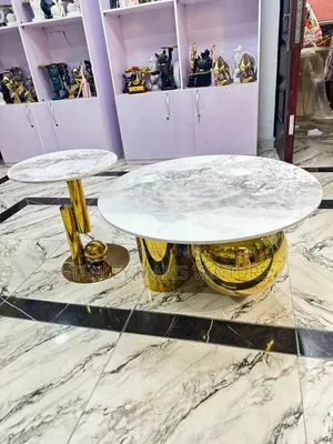 Luxurious Marble Center Table With Side Stool