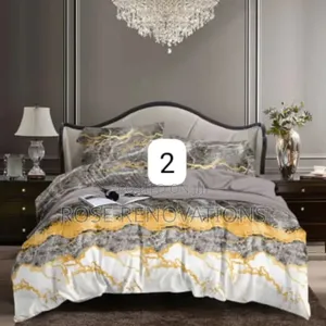 Silver and Cream Big Brother Bedsheet Complete Set 6 by 6