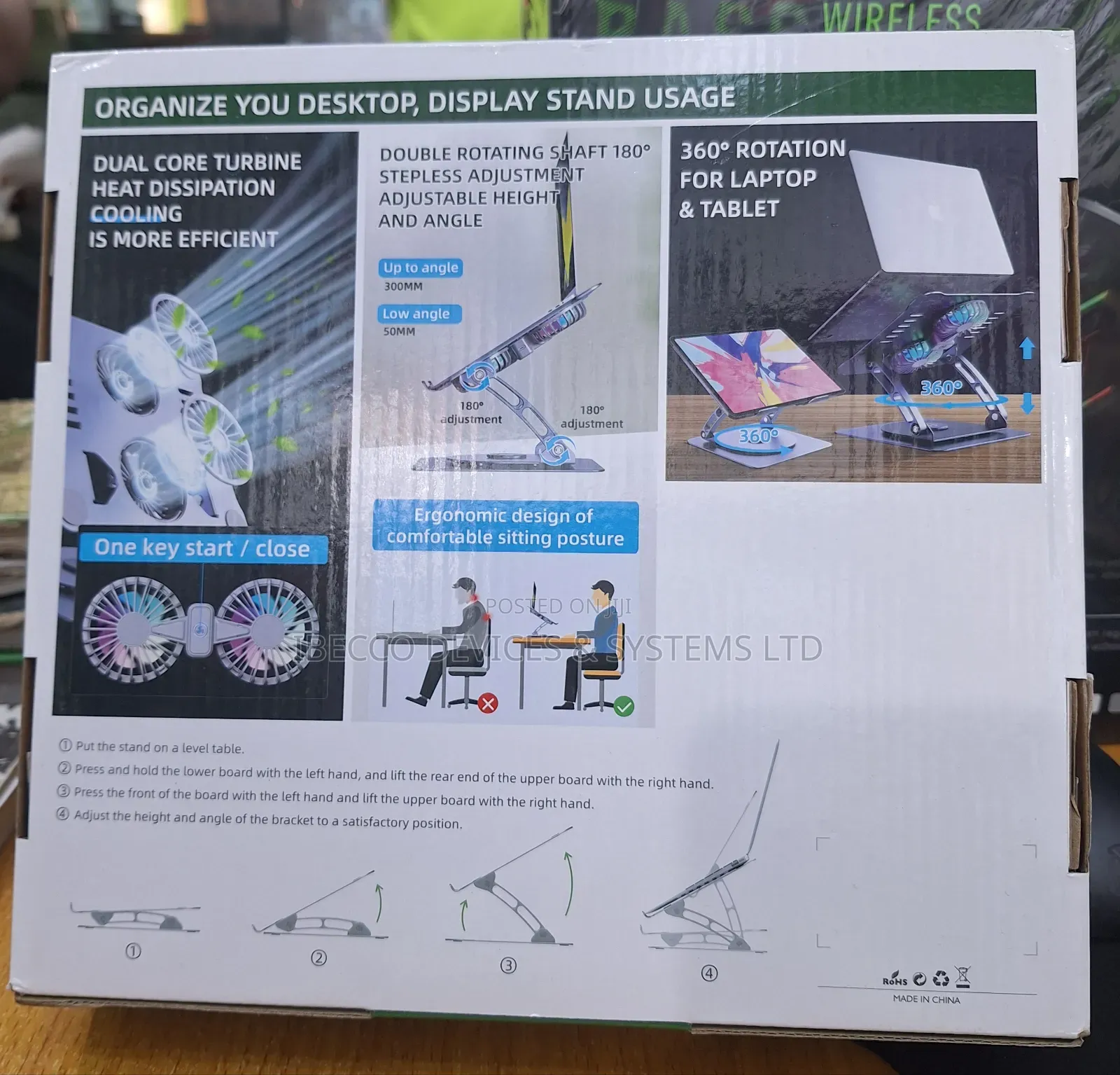 Laptop Stand V5.1 Electric Fan.