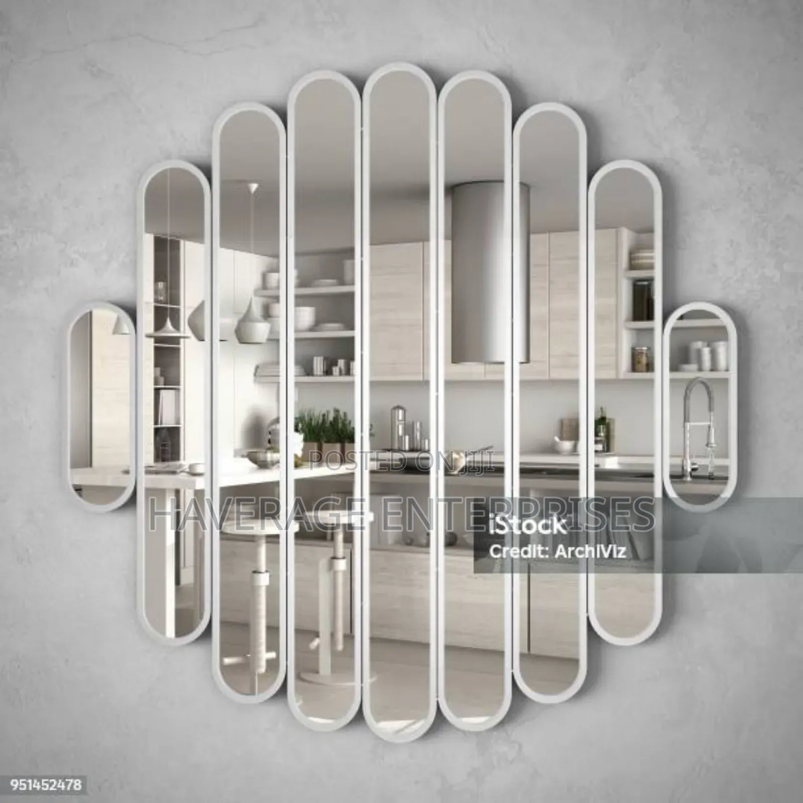 Modern Mirror Hanging on the Wall