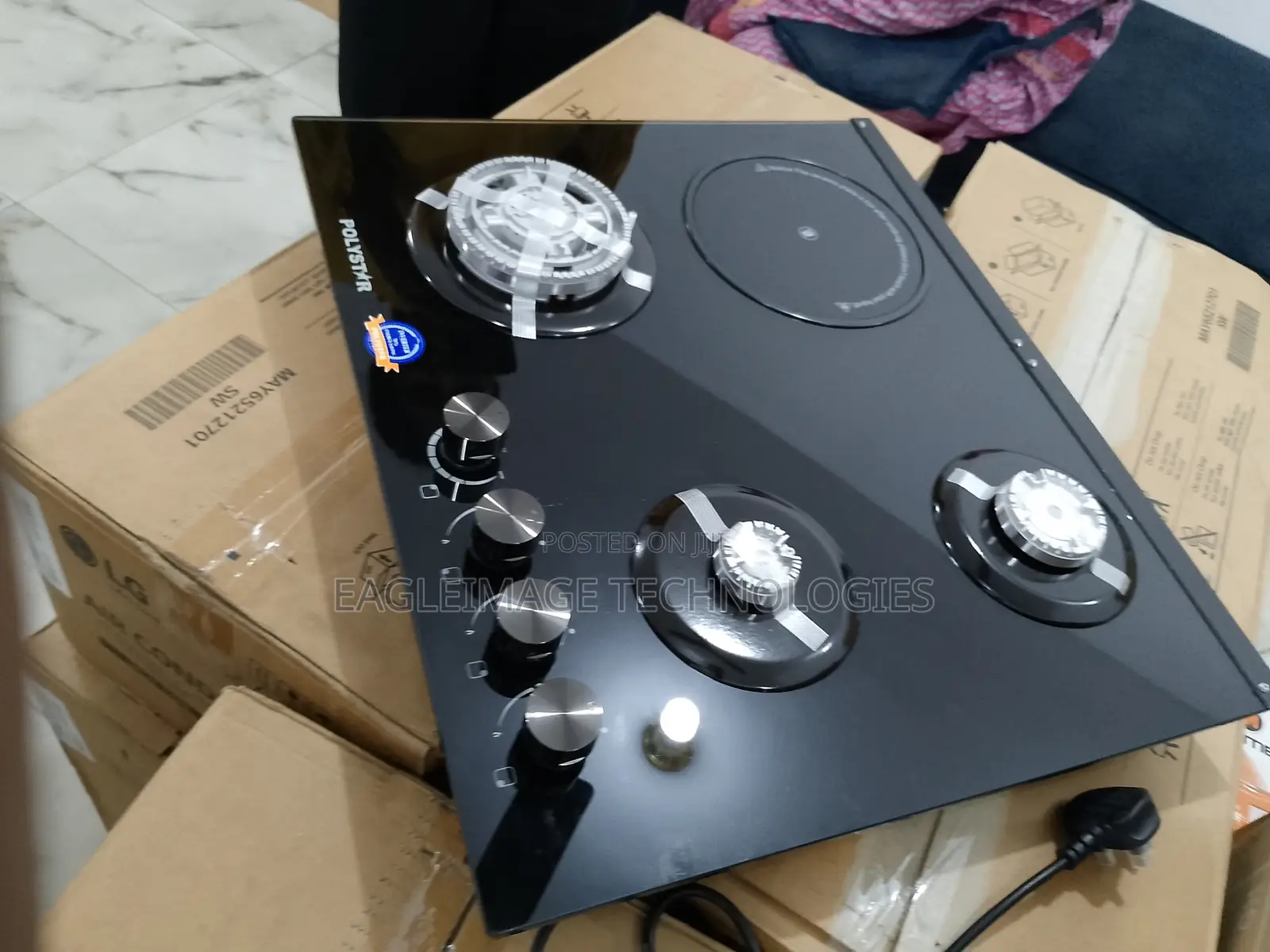 Heavy-Duty Polystar 3+1 Electric Gas Hob