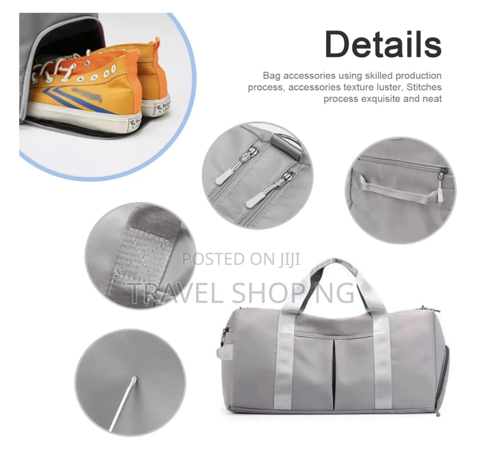 Lightweight Duffel Bag With Shoe Compartment