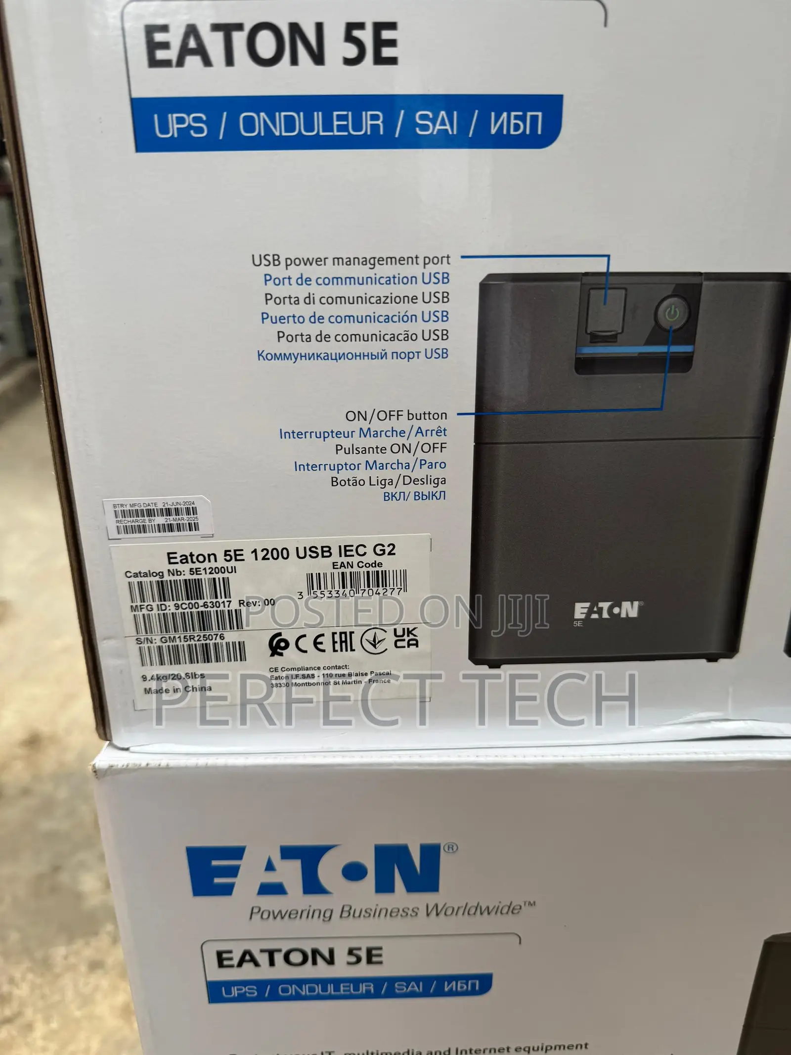 Eaton 5E Gen2 1200 USB Line-Interactive 1.2 Kva