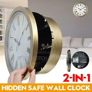 2IN1 Hidden Safe Wall Clock For Secret Stash Money Cash Gold