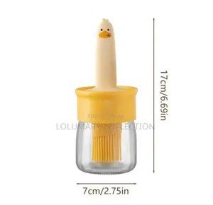 Glass Oil Bottle Dispenser With Brush