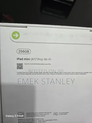 New Apple iPad mini Wi-Fi 256 GB