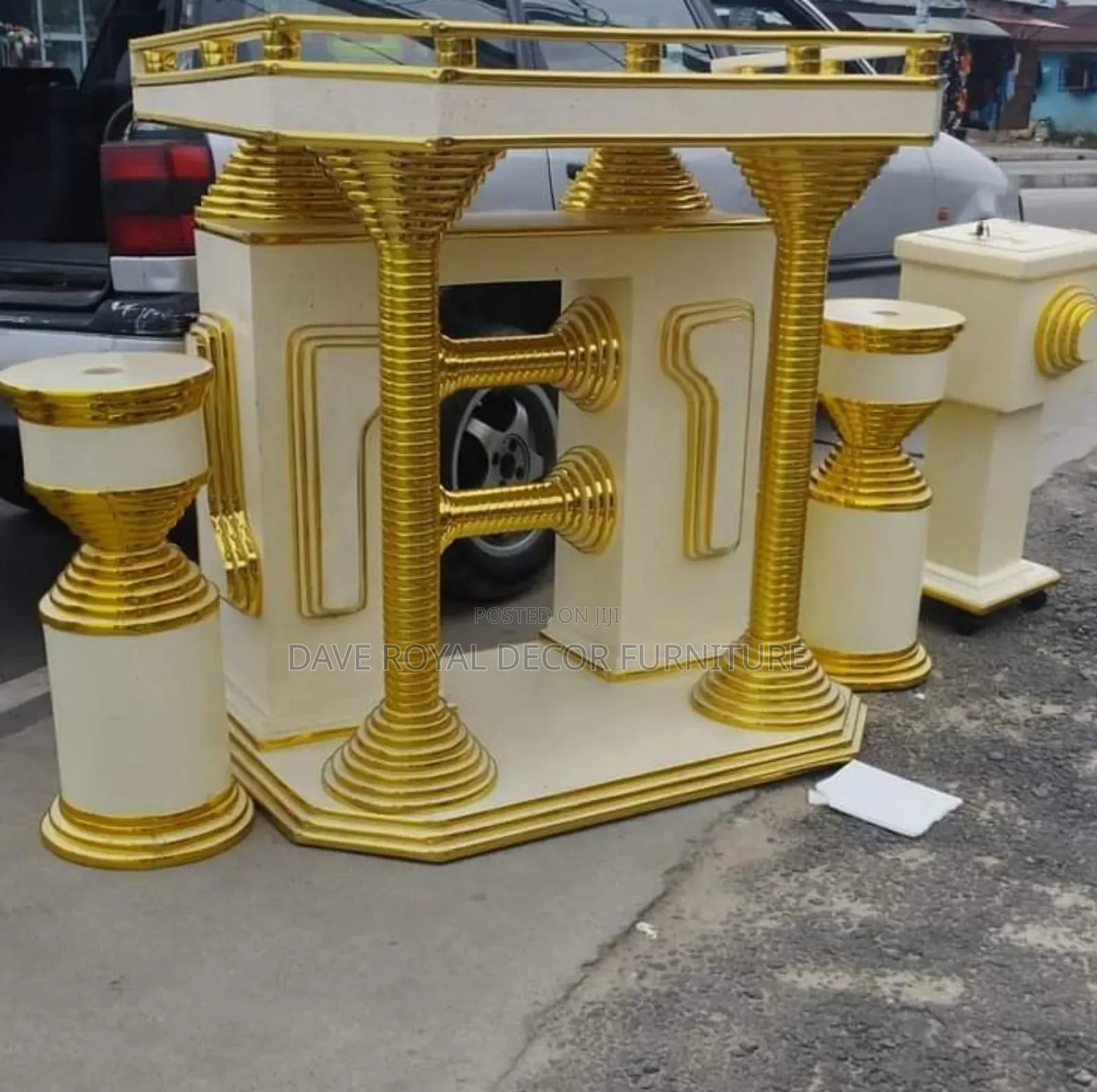 Classic Pulpit With Flowers Pot