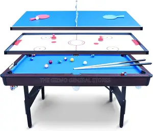 3 in 1 Combo Pool Table, Hockey, Tennis Table (7 Foot)