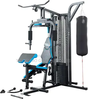 3 Station Multi-Gym With Punching Bag 70kg Weight Stack
