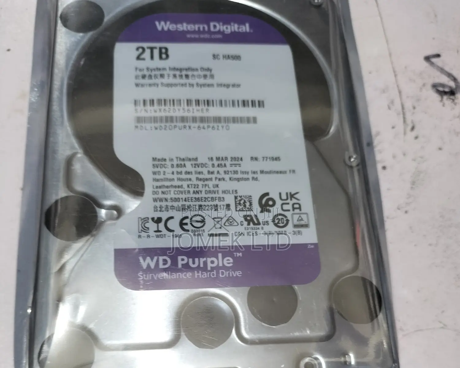 Western Digital 1tb Wd Surveillance Harddrive