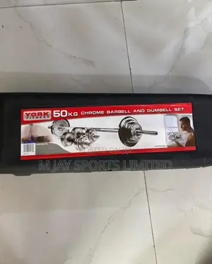 50kg Chrome Barbell and Dumbell Set