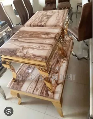 Set of Center Table and 2 Side Stools