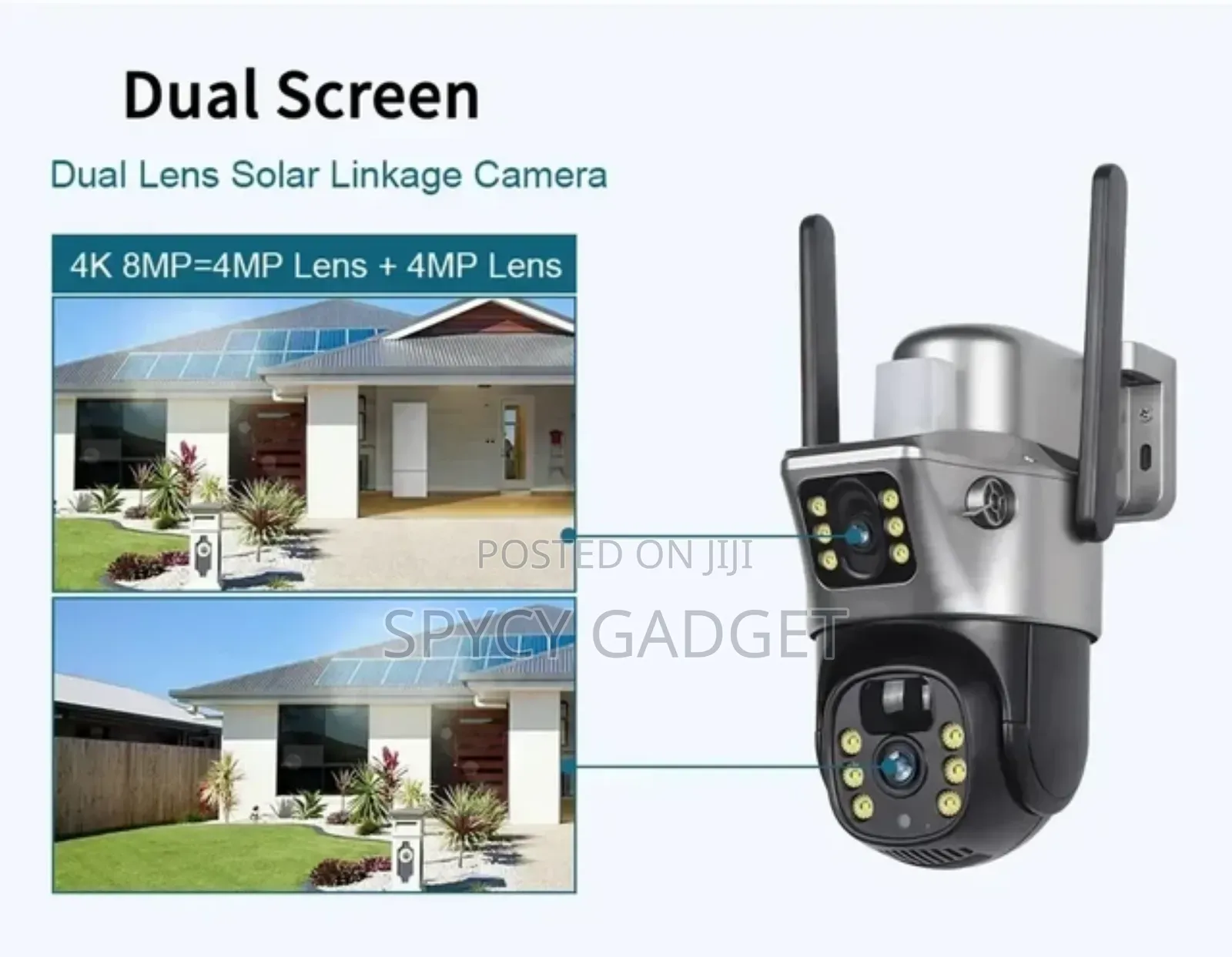 Dual Lens 4g Solar Powered Ip Camera
