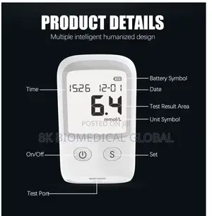 Blood Glucometer LCD Digital Display Blood and Test Strips