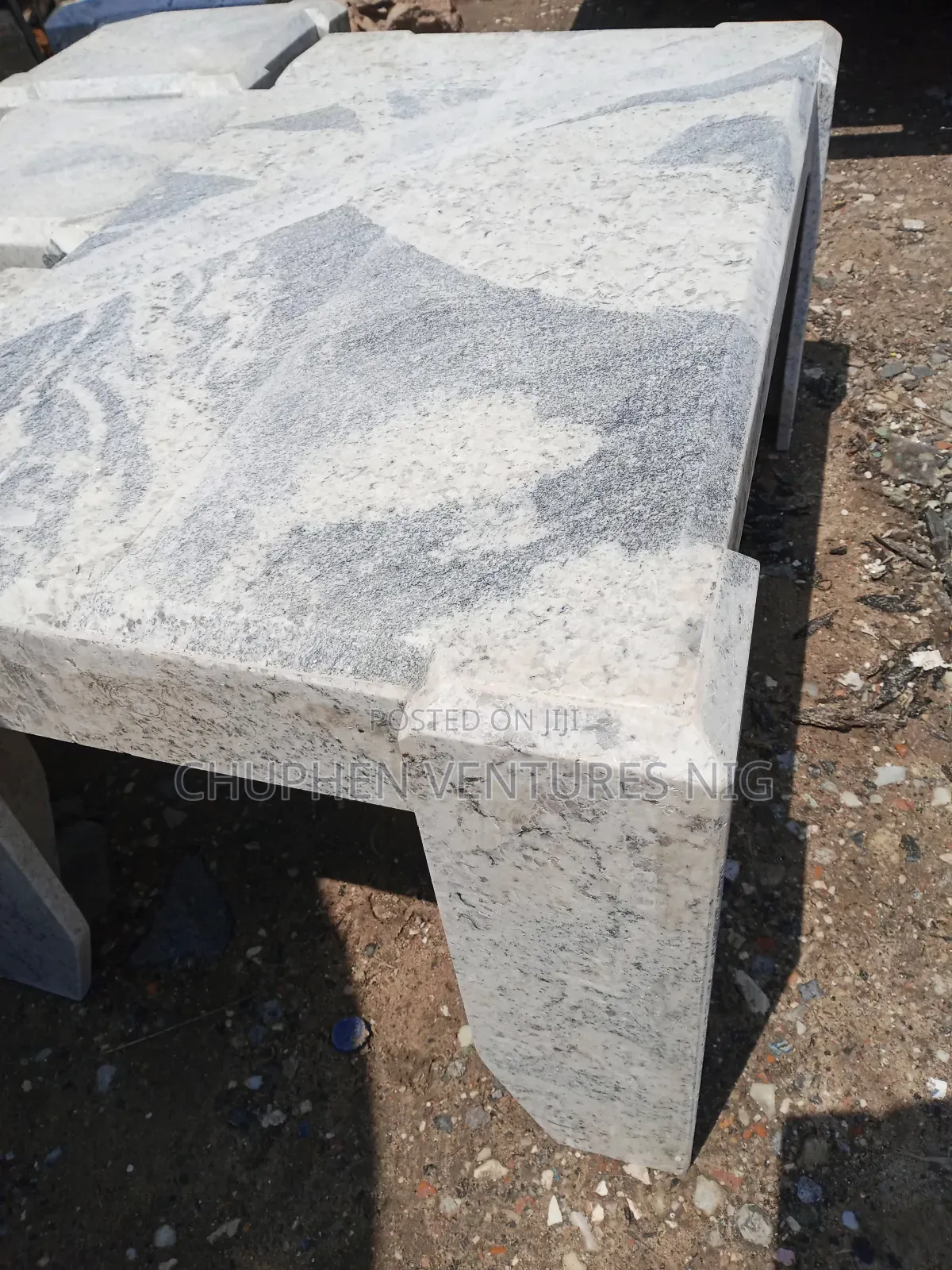Marble/Granite Top Center Table and Side Stools