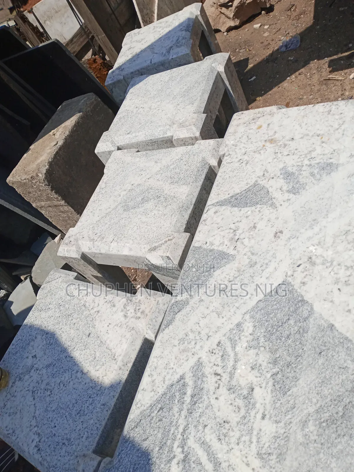 Marble/Granite Top Center Table and Side Stools
