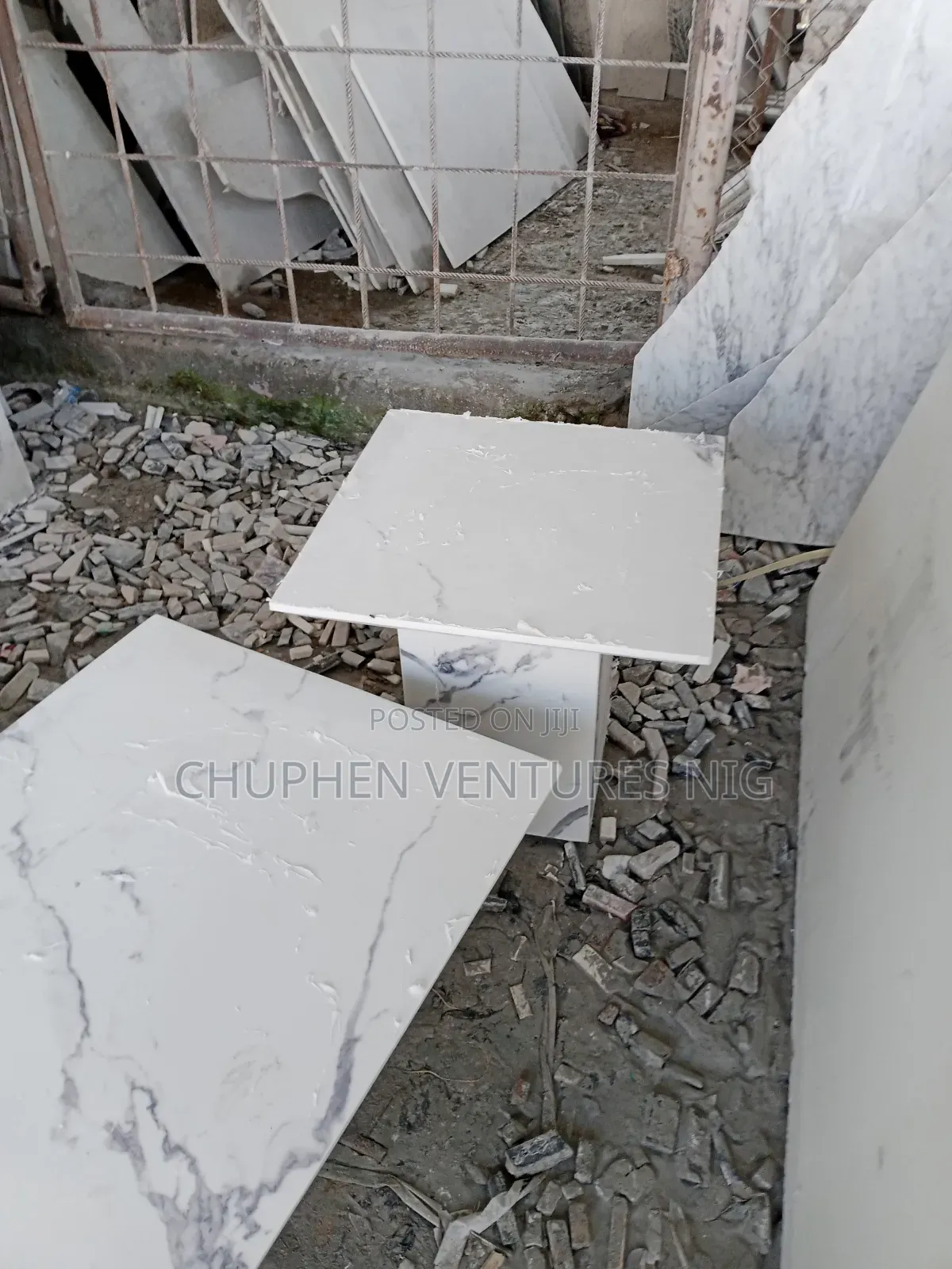 Marble/Granite Top Center Table and Side Stools