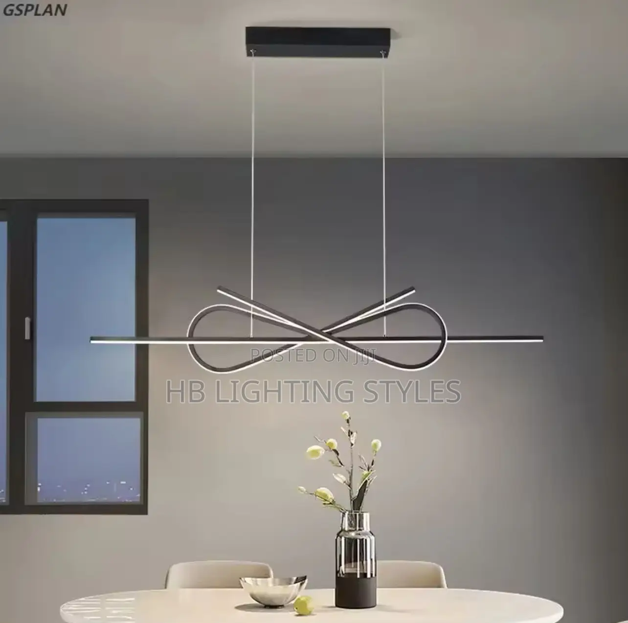 Modern Led Bow Luxury Bar Table Chandelier Chandelier
