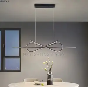 Modern Led Bow Luxury Bar Table Chandelier Chandelier