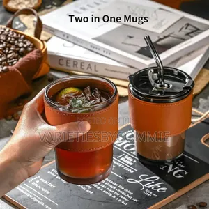 500ml Slub Glass With Straw