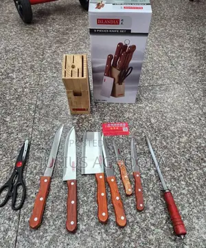 9pcs Wooden Knife Set