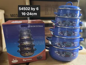 10pcs Enamel Pots With Cover