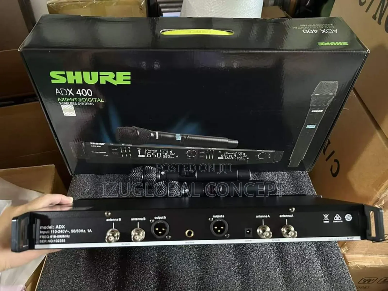 AD400 Digital Wireless Microphone System 4 Aerial 2handle