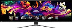 Msi MPG 491cqp Qd-Oled, 49 Curved Oled Gaming, 5120 X 1440