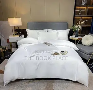 Plain White Silky Bedding Set
