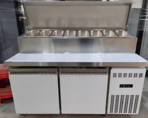 5ft Stainless Steel Standing Salad Bar (8 Plates)