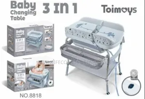 Photo - Toimoys 3-in-1 Baby Changing Table With Bath and Storage