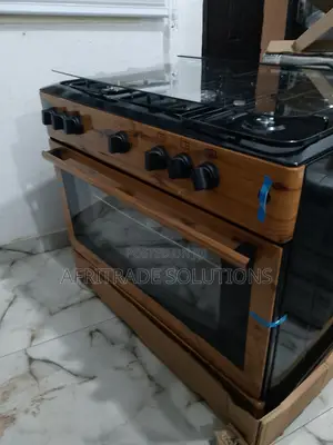 Best - Option 5burner Gas Cooker Wood Finishing