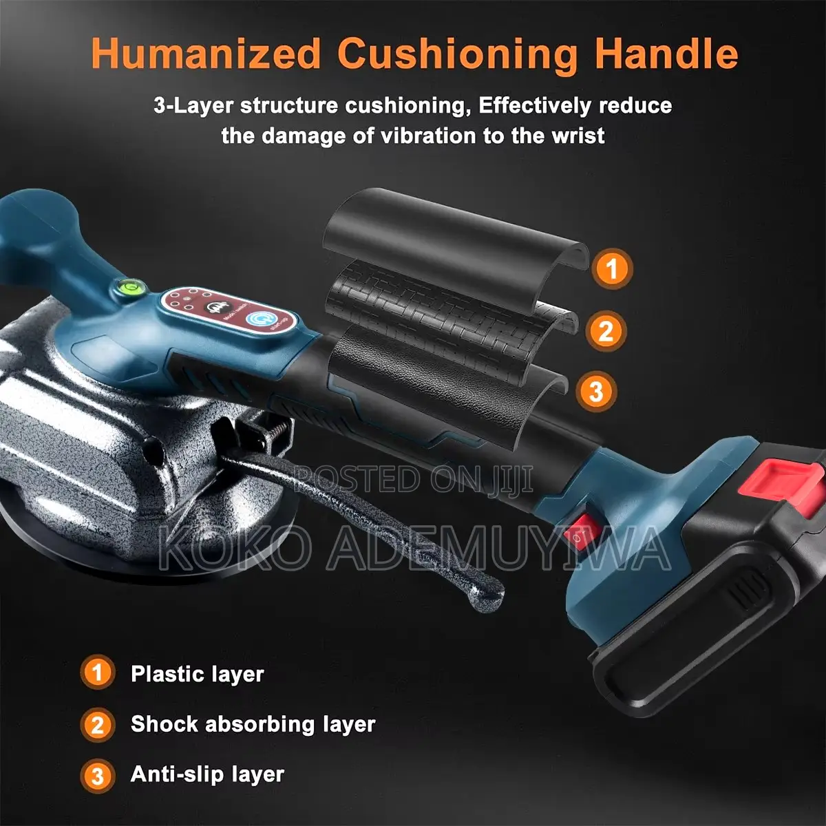 Tile Laying Vibration Leveling Tool With Large Suction Cup