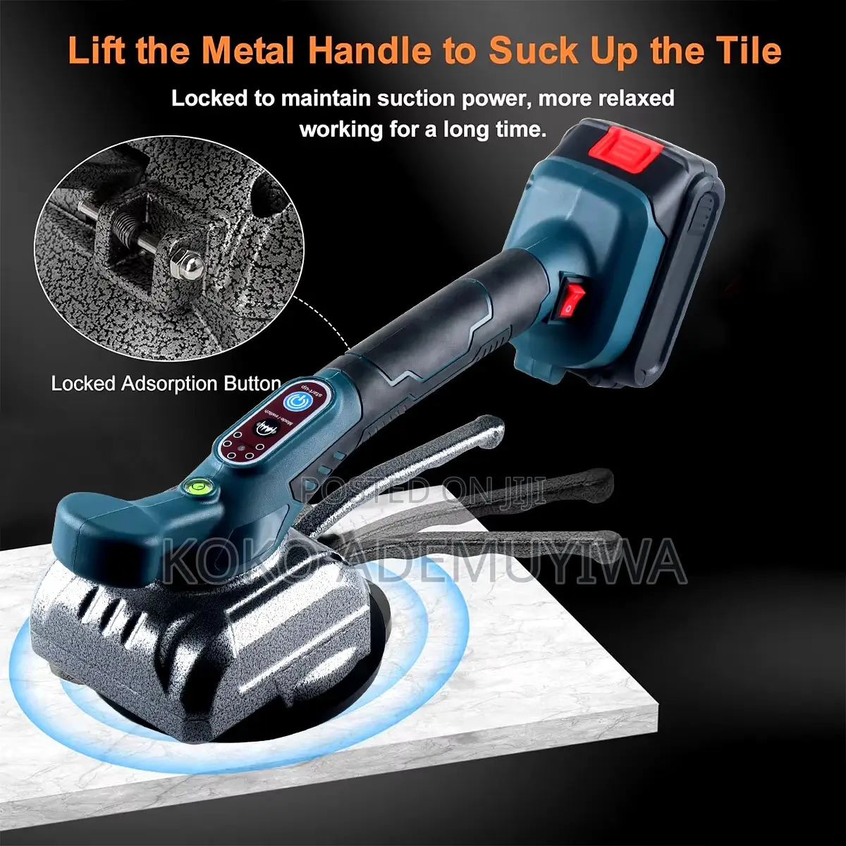 Tile Laying Vibration Leveling Tool With Large Suction Cup