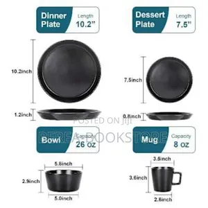 Stoneware Dinner Set and Mugs - 16 PCS