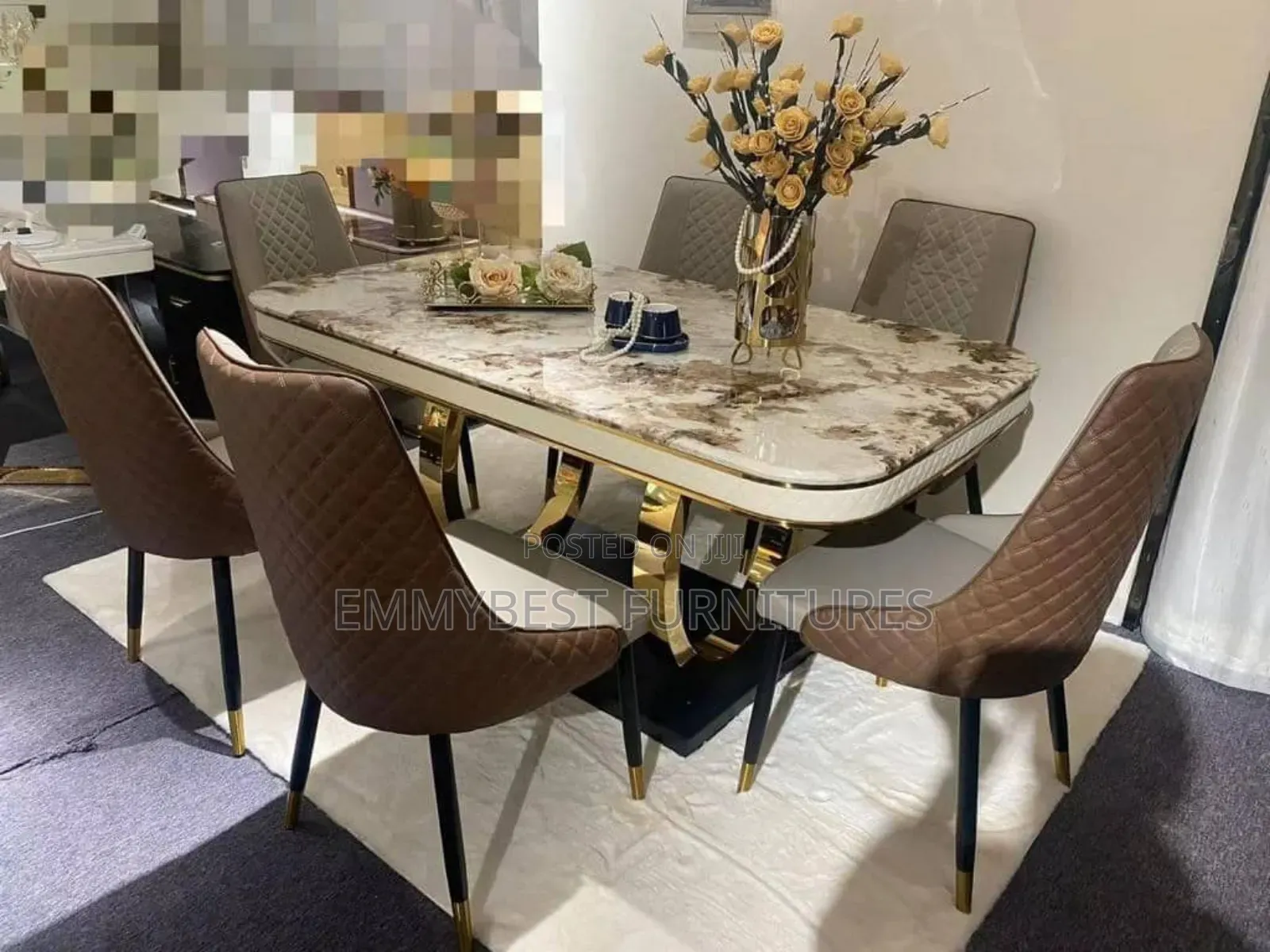 Standard Quality Marble Dinning Set.