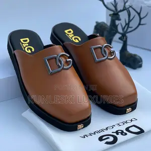 Original Dolce Gabbana Men Leather Half Shoe Collections