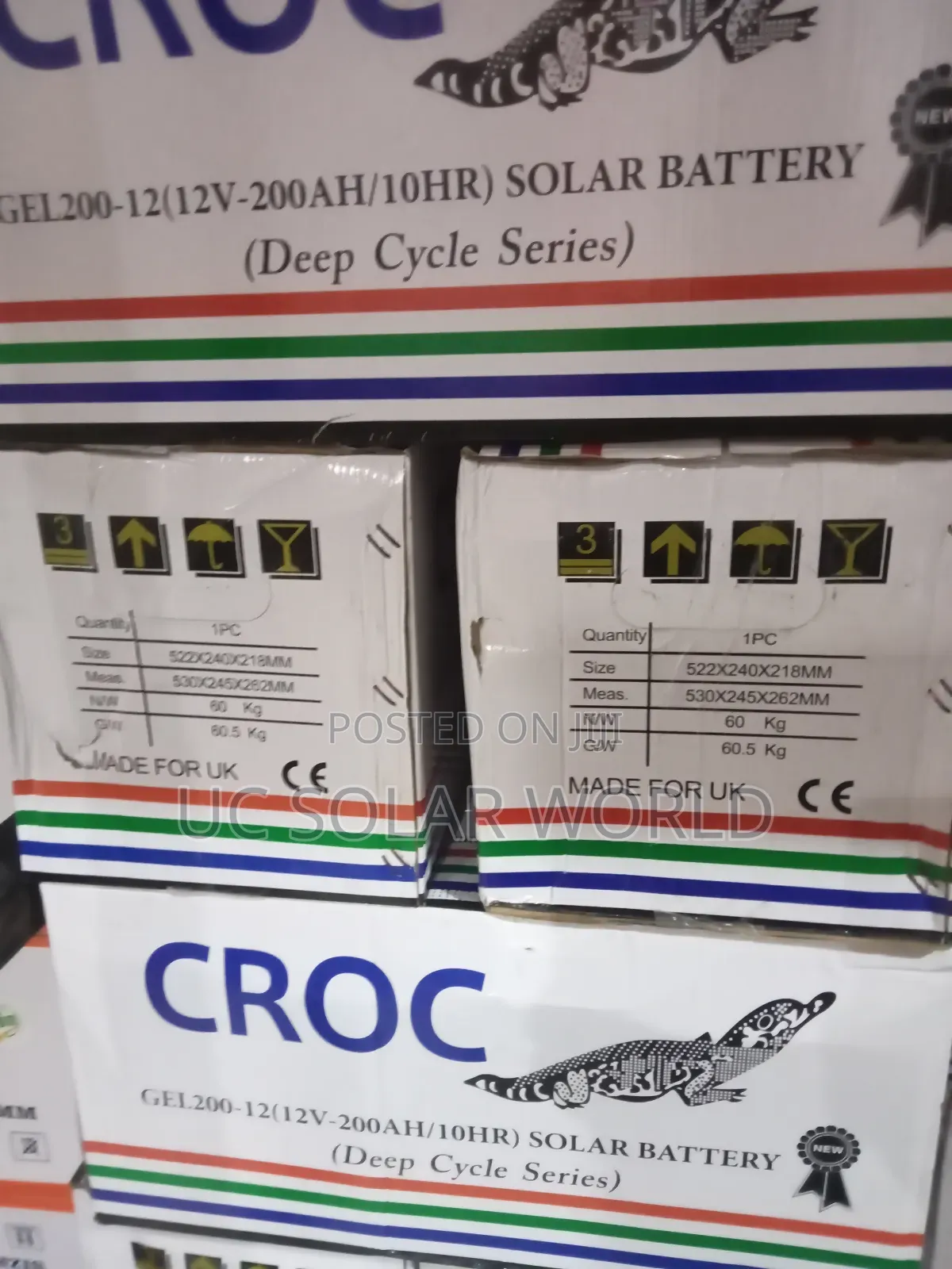 Croc 200ah Gel Battery