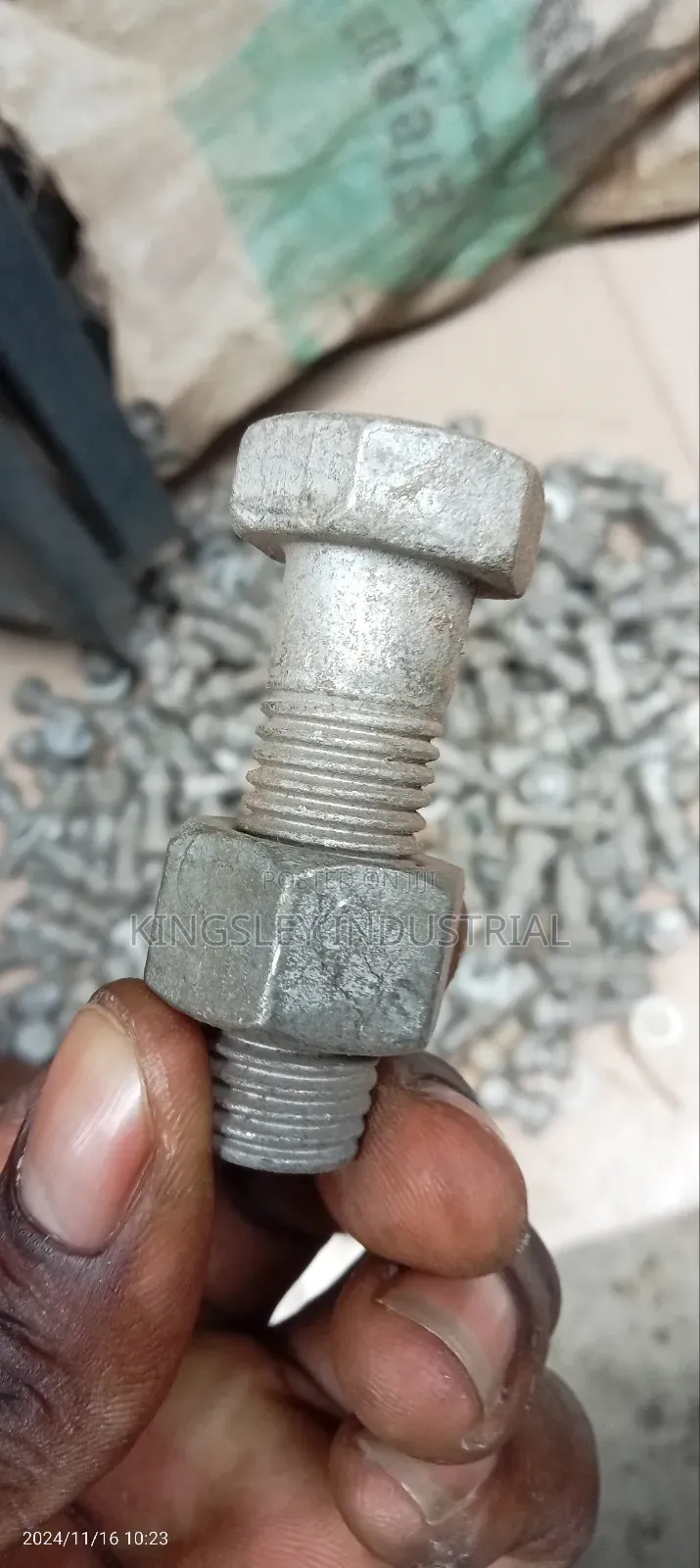 Bolt and Nut 16mm by 50mm