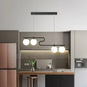 Restaurant Black Glass Ball Chandelier Modern Table Pendant