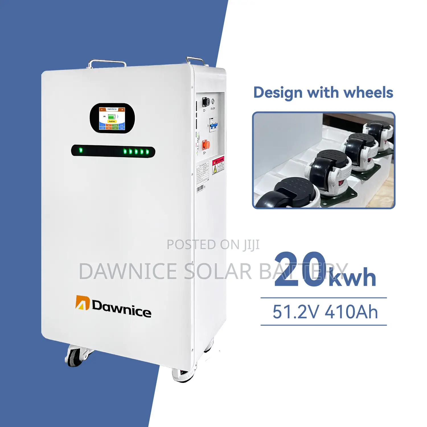 20 KWH Wall Mounted 20kw 51.2V 400ah Lithium Solar Battery
