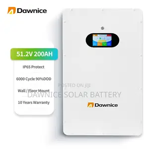 Dawnice 10kwh 51.2V 200ah Solar 10kw Wall Mounted Battery