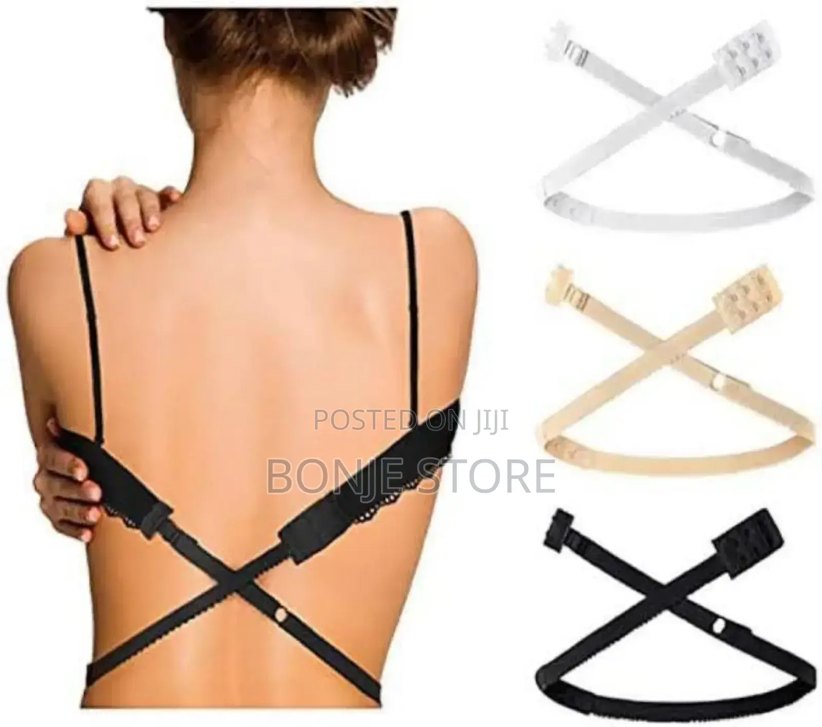 3 PCS Adjustable Low Back Bra Strap - For Comfort and Style