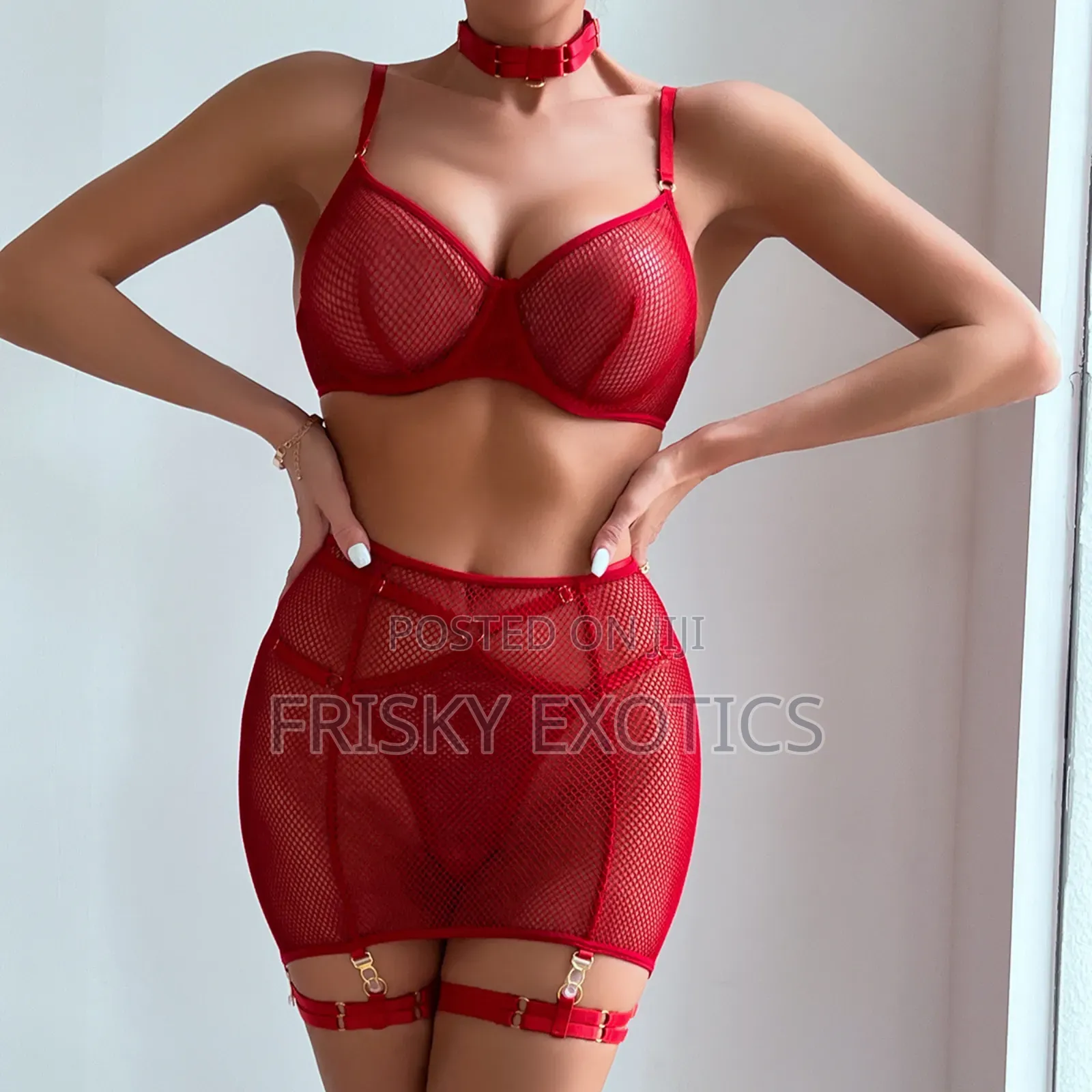 3pcs Garter Lingerie Set