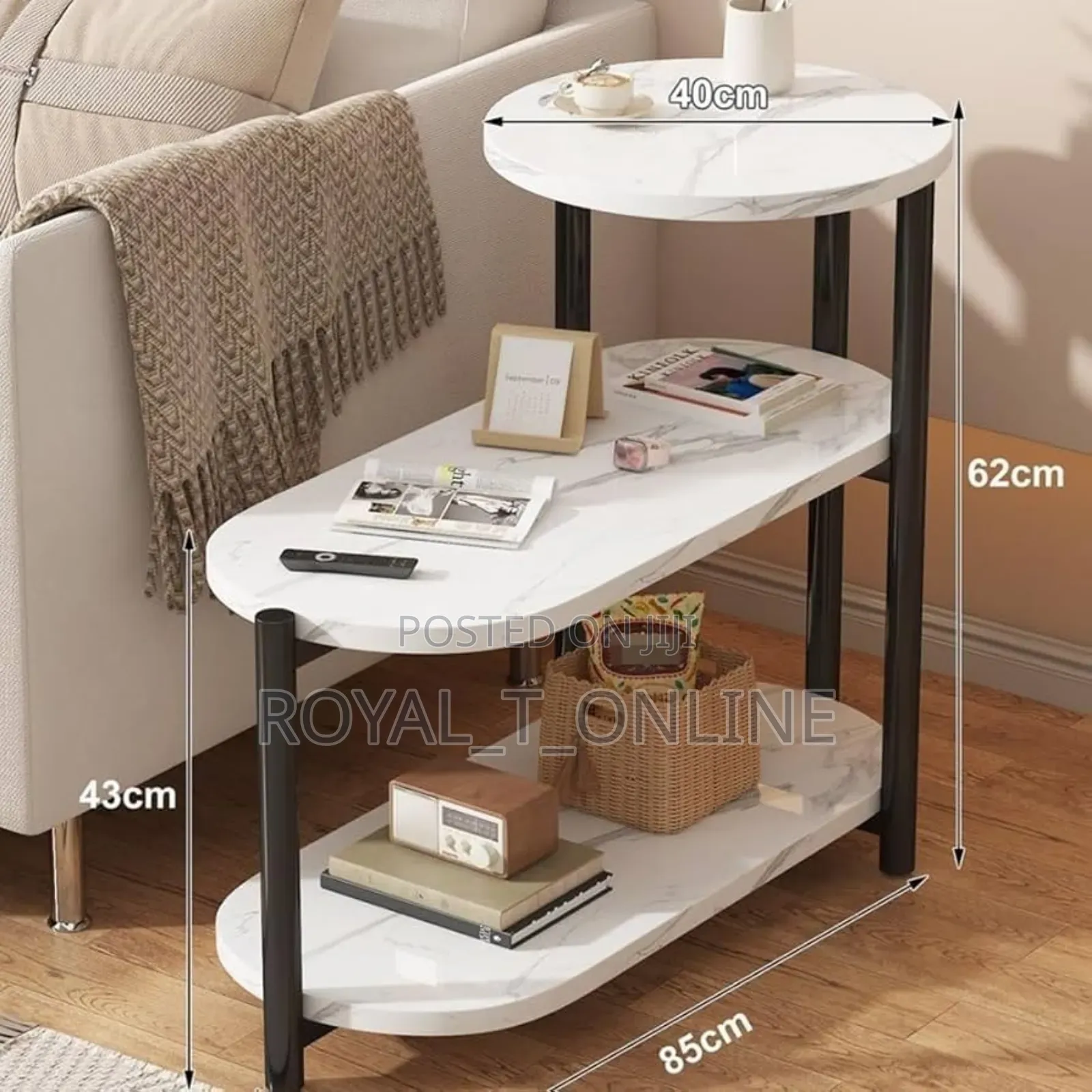 Marble Coffee Table in Abuja. 3 Layers Display Rack Table