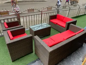 Rattan Outdoor 7 Seater Chairs and Table