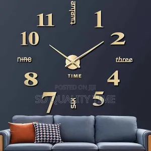 DIY 3D Wall Clock (Big Size)