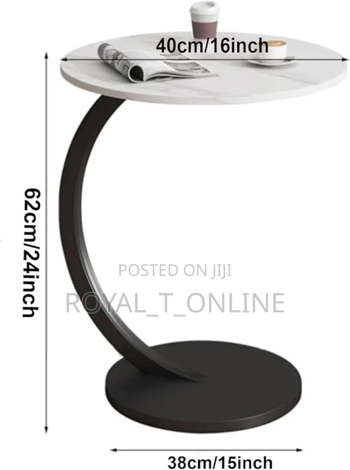 Modern Side Table in Abuja. Round C-Leg Coffee Table