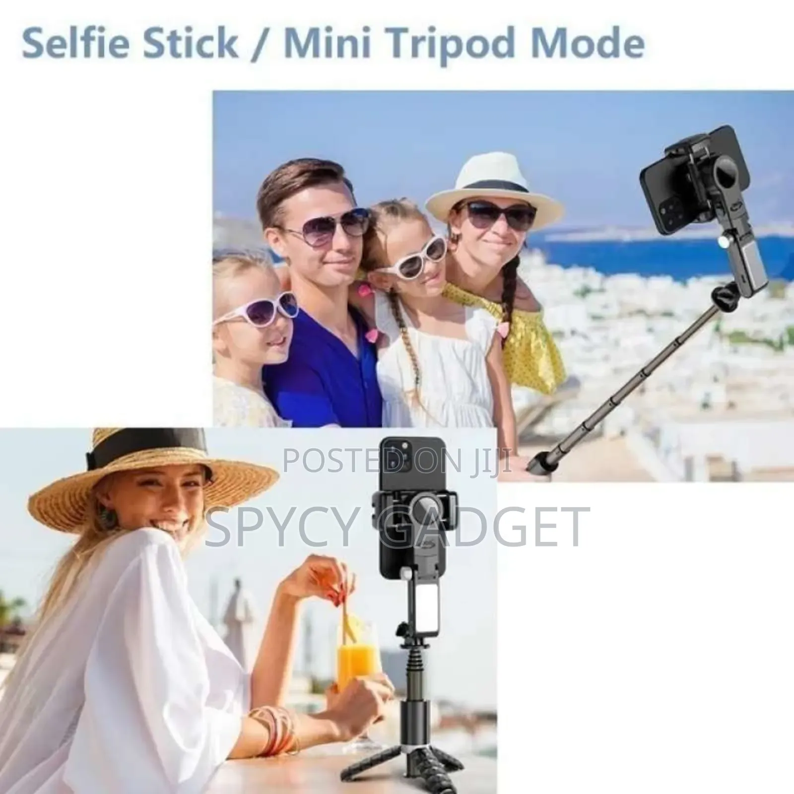 Q18 Desktop Tripod Gimbal Stabilizer With Light